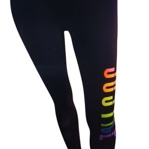 B12.....Justice Girls Rainbow Logo Legging Size 10